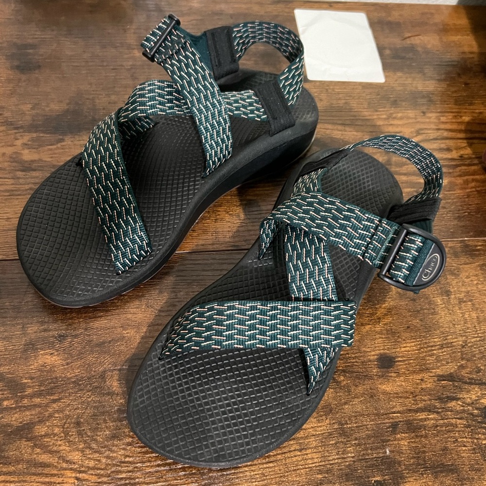 Chaco Black and Green Sandals size 10